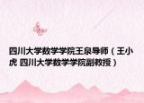 四川大学数学学院王泉导师（王小虎 四川大学数学学院副教授）