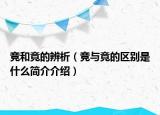 竞和竟的辨析（竞与竟的区别是什么简介介绍）