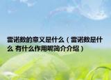 雷诺数的意义是什么（雷诺数是什么 有什么作用呢简介介绍）