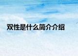 双性是什么简介介绍
