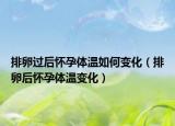 排卵过后怀孕体温如何变化（排卵后怀孕体温变化）