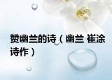 赞幽兰的诗（幽兰 崔涂诗作）