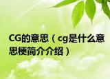 CG的意思（cg是什么意思梗简介介绍）