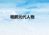 杨鹏元代人物