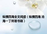 纵横四海全文阅读（纵横四海 沧海一丁所著书籍）