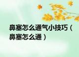 鼻塞怎么通气小技巧（鼻塞怎么通）