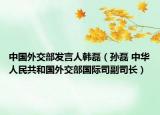 中国外交部发言人韩磊（孙磊 中华人民共和国外交部国际司副司长）
