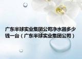 广东半球实业集团公司净水器多少钱一台（广东半球实业集团公司）