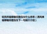 轻风吹杨柳敢问是段友什么意思（清风拂杨柳敢问是段友下一句简介介绍）