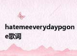 hatemeeverydaypgone歌词