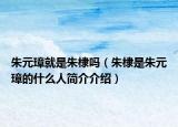 朱元璋就是朱棣吗（朱棣是朱元璋的什么人简介介绍）