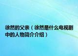 徐然的父亲（徐然是什么电视剧中的人物简介介绍）