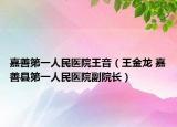 嘉善第一人民医院王音（王金龙 嘉善县第一人民医院副院长）