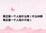 真正爱一个人是什么样（什么叫做真正爱一个人简介介绍）