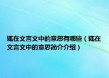 辄在文言文中的意思有哪些（辄在文言文中的意思简介介绍）