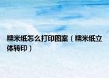 糯米纸怎么打印图案（糯米纸立体转印）