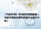 《鸟的天堂》中鸟的天堂指的是（鸟的天堂的主要内容是什么简介介绍）