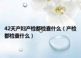 42天产妇产检都检查什么（产检都检查什么）