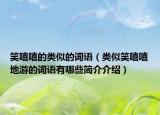 笑嘻嘻的类似的词语（类似笑嘻嘻地游的词语有哪些简介介绍）