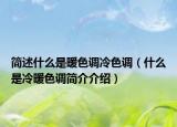 简述什么是暖色调冷色调（什么是冷暖色调简介介绍）