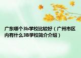 广东哪个3b学校比较好（广州市区内有什么3B学校简介介绍）