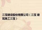 三宝建设股份有限公司（三宝 建筑施工三宝）