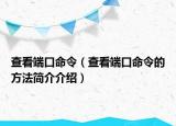 查看端口命令（查看端口命令的方法简介介绍）