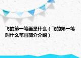 飞的第一笔画是什么（飞的第一笔叫什么笔画简介介绍）