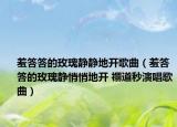 羞答答的玫瑰静静地开歌曲（羞答答的玫瑰静悄悄地开 禤道秒演唱歌曲）
