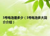 5号电池是多少（5号电池多大简介介绍）