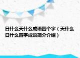 日什么天什么成语四个字（天什么日什么四字成语简介介绍）