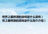世界上最刺激的游戏是什么游戏（世上最刺激的游戏是什么简介介绍）
