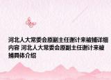 河北人大常委会原副主任谢计来被捕详细内容 河北人大常委会原副主任谢计来被捕具体介绍