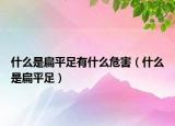 什么是扁平足有什么危害（什么是扁平足）