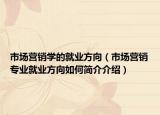 市场营销学的就业方向（市场营销专业就业方向如何简介介绍）