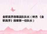 全职高手微草战队队长（林杰 《全职高手》微草第一任队长）