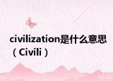 civilization是什么意思（Civili）