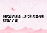 现代新的词语（现代新词语有哪些简介介绍）