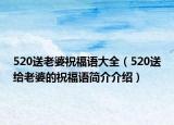 520送老婆祝福语大全（520送给老婆的祝福语简介介绍）