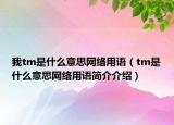 我tm是什么意思网络用语（tm是什么意思网络用语简介介绍）