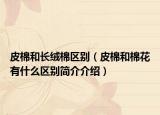 皮棉和长绒棉区别（皮棉和棉花有什么区别简介介绍）