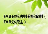 FAB分析法则分析案例（FAB分析法）