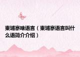 柬埔寨啥语言（柬埔寨语言叫什么语简介介绍）