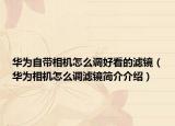 华为自带相机怎么调好看的滤镜（华为相机怎么调滤镜简介介绍）