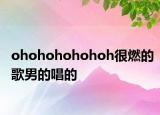 ohohohohohoh很燃的歌男的唱的