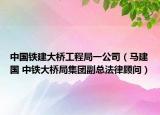 中国铁建大桥工程局一公司（马建国 中铁大桥局集团副总法律顾问）