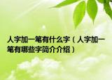 人字加一笔有什么字（人字加一笔有哪些字简介介绍）