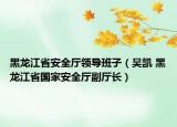 黑龙江省安全厅领导班子（吴凯 黑龙江省国家安全厅副厅长）