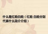 什么是红脸白脸（红脸 白脸分别代表什么简介介绍）