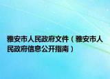 雅安市人民政府文件（雅安市人民政府信息公开指南）